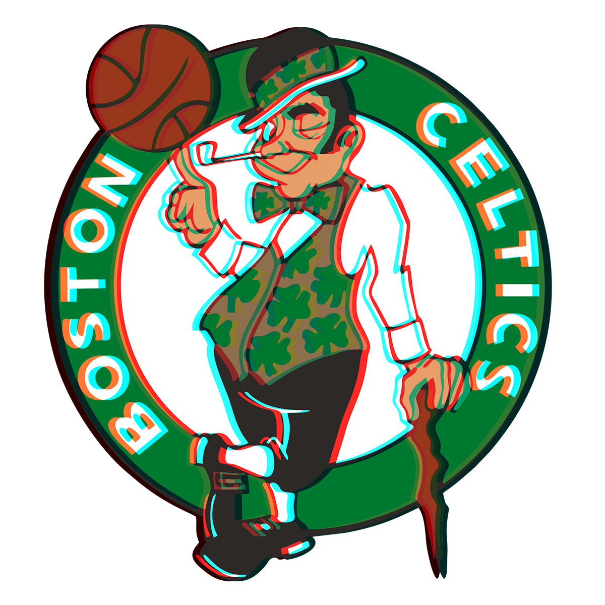 Phantom Boston Celtics logo iron on paper